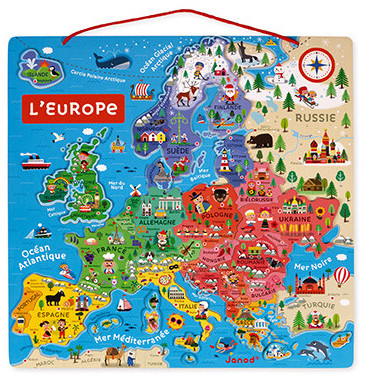 Puzzle Carte d'Europe magnétique Janod